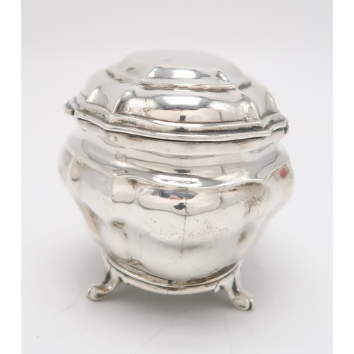 2491 - A LATE-VICTORIAN SILVER TEA CADDYby Charles Stuart Harris, London 1897, retailed by Wilson & Gil... 