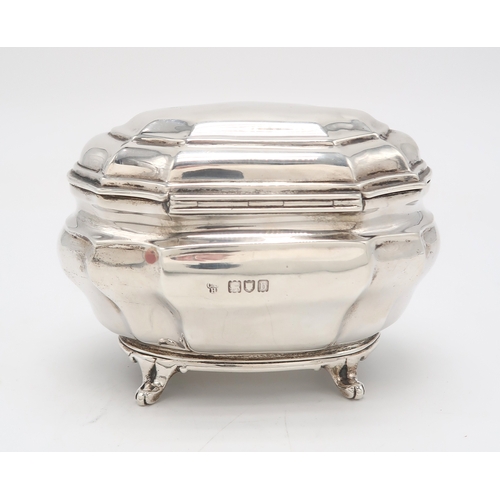 2491 - A LATE-VICTORIAN SILVER TEA CADDYby Charles Stuart Harris, London 1897, retailed by Wilson & Gil... 