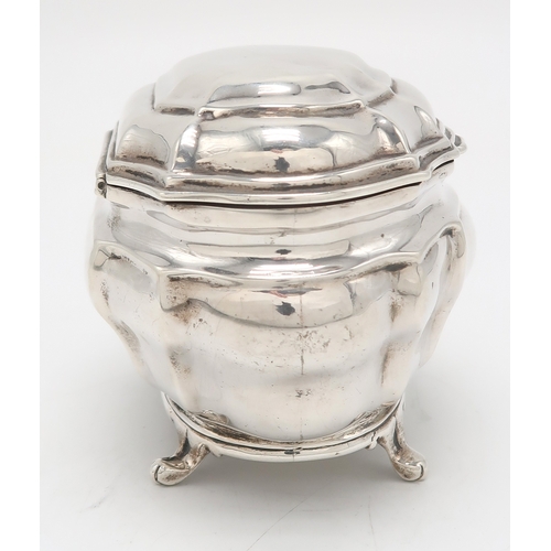 2491 - A LATE-VICTORIAN SILVER TEA CADDYby Charles Stuart Harris, London 1897, retailed by Wilson & Gil... 