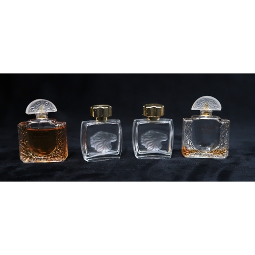 2202 - A COLLECTION OF VINTAGE LALIQUE SCENT BOTTLESincluding Eau de Parfum and Eau de Toilette, some with ... 