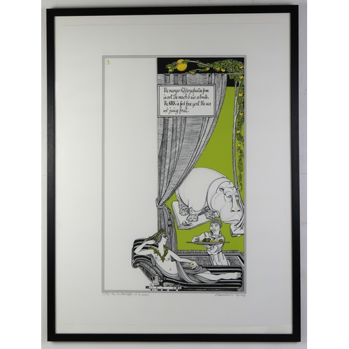 2998 - ALASDAIR GRAY (SCOTTISH 1934-2019)THE SCOTS HIPPO 3Screenprint, signed inscribed dated 2007 and numb... 