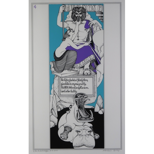 2999 - ALASDAIR GRAY (SCOTTISH 1934-2019)THE SCOTS HIPPO 4Screenprint, signed inscribed dated 2007 and numb... 