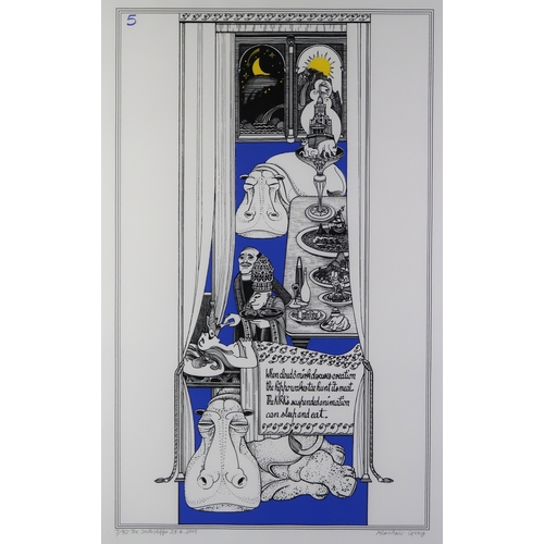 3000 - ALASDAIR GRAY (SCOTTISH 1934-2019)THE SCOTS HIPPO 5Screenprint, signed inscribed dated 2007 and numb... 