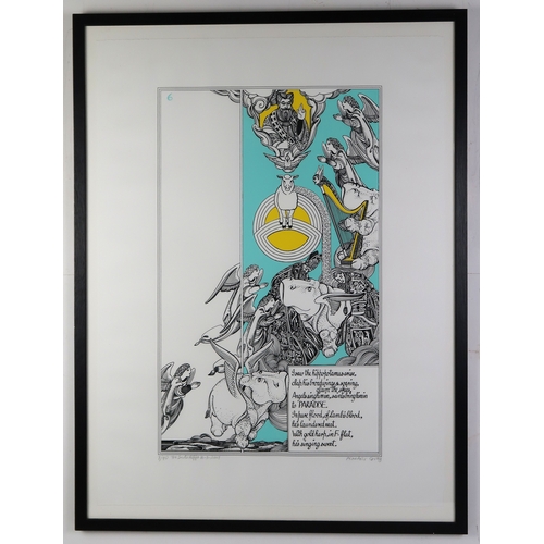 3001 - ALASDAIR GRAY (SCOTTISH 1934-2019)THE SCOTS HIPPO 6Screenprint, signed inscribed dated 2007 and numb... 