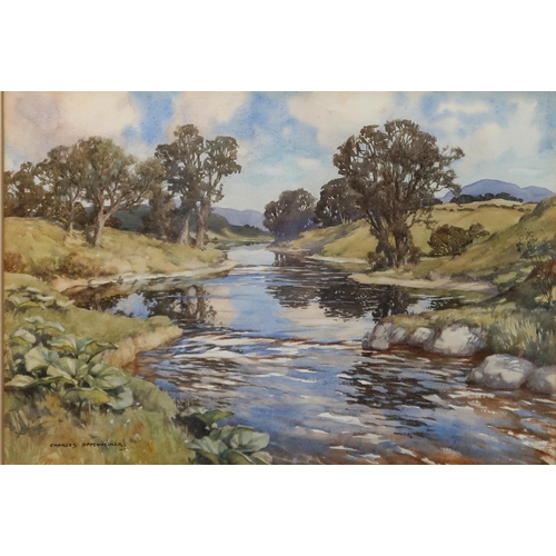 3013 - CHARLES OPPENHEIMER RSA RSW (BRITISH 1875-1961)BY THE STREAMWatercolour, signed lower left, 38 x 56c... 