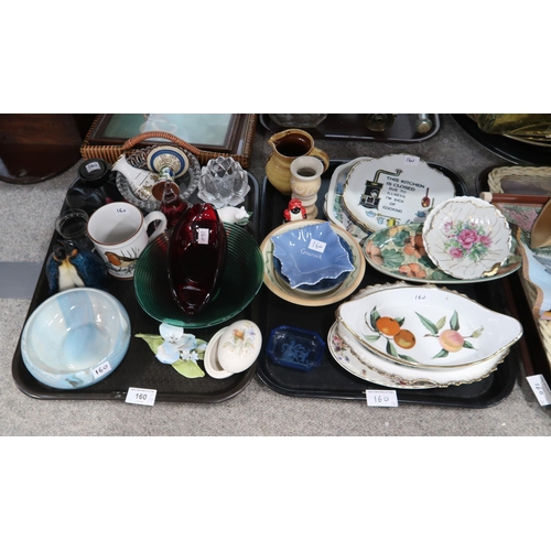 160 - A collection of assorted ceramics and glass, including ornaments, vases etc