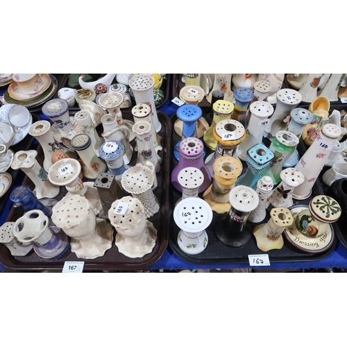 167 - A large quantity of ceramic hat pin holders, a Carlton Ware dish and other items