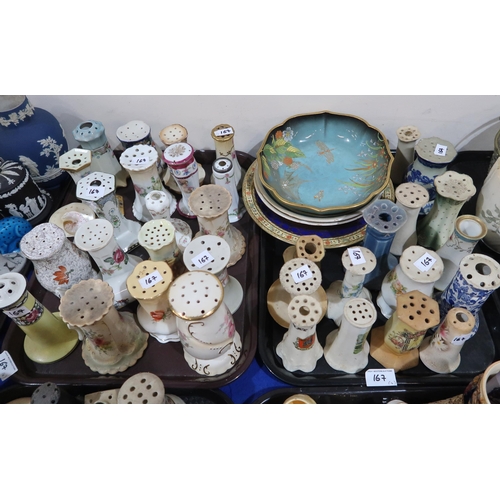 167 - A large quantity of ceramic hat pin holders, a Carlton Ware dish and other items