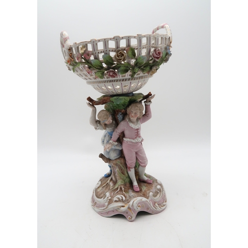 227 - A small collection of 18th century and later ceramics including a Meissen plate painted with flowers... 