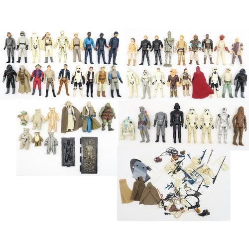 547 - Star Wars: a large collection of vintage small-scale action figures, marked G.M.F.G.I. Hong Kong 197... 