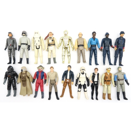 547 - Star Wars: a large collection of vintage small-scale action figures, marked G.M.F.G.I. Hong Kong 197... 