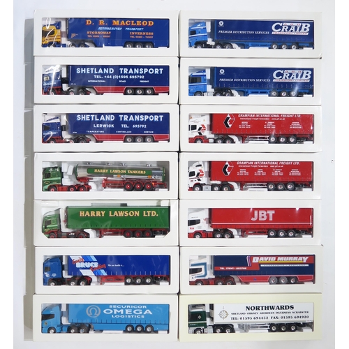 551 - Fourteen boxed 1:43-scale Eligor haulage lorries, to include Harry Lawson of Broughty Ferry, ARR Cra... 