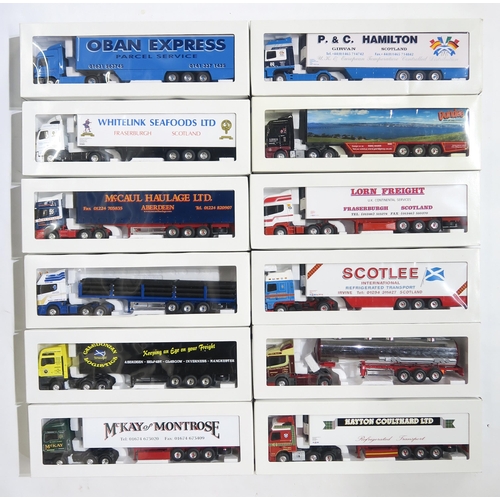 552 - Twelve boxed Eligor 1:43-scale haulage lorries, to include Oban Express, Hayton Couthard, McKay of M... 