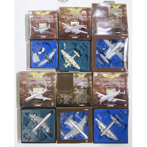 554 - Assorted Corgi Aviation Archive 1:144-scale model aircraft, boxedNote: sets are largely incomplete... 