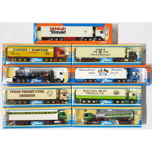 565 - A collection of boxed Tekno 1:50-scale haulage lorries, to include Buchan Meat Products, Fridge Frei... 