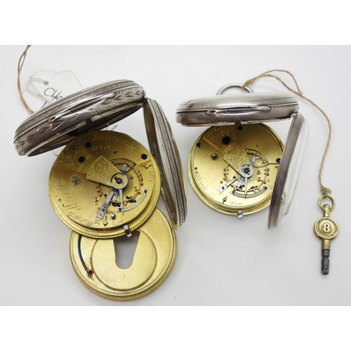 837 - A silver open face pocket watch, Chester hallmarks 1902, the movement signed D. Hyman Edinburgh, a f... 