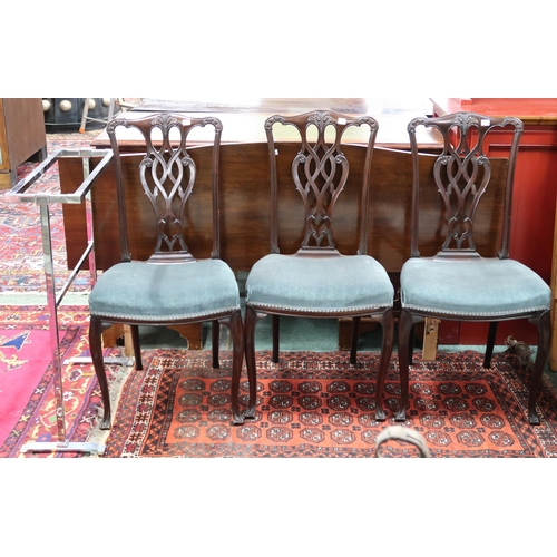 117 - A large mixed lot comprising set of three mahogany parlour chairs, chromed towel rail, head board, w... 