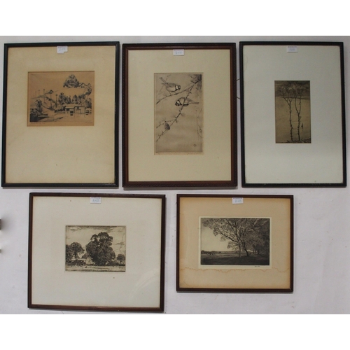 875 - SIX VARIOUS ETCHINGS (6)