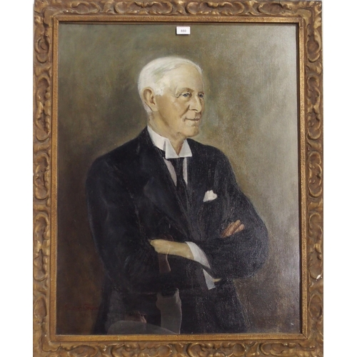 880 - K JEAN GRACIE Jack Maclay The Secretary of State for Scotland, signed, oil on board, 90 x 70cm... 