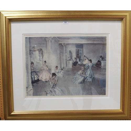 895 - AFTER SIR WILLIAM RUSSELL FLINT signed, print, 47 x 63cm