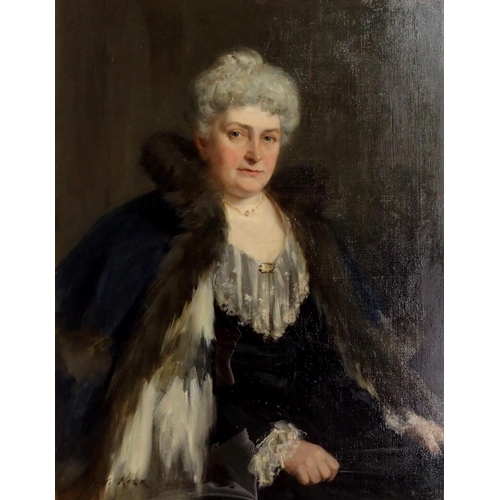 HENRY WRIGHT KERR Portrait of a lady, signed, oil on canvas, 90 x 70cm