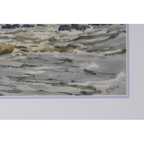 900 - M. PARKET, Potarch Bridge on the river Dee, watercolour, 40 x 73cm, signed lower right... 