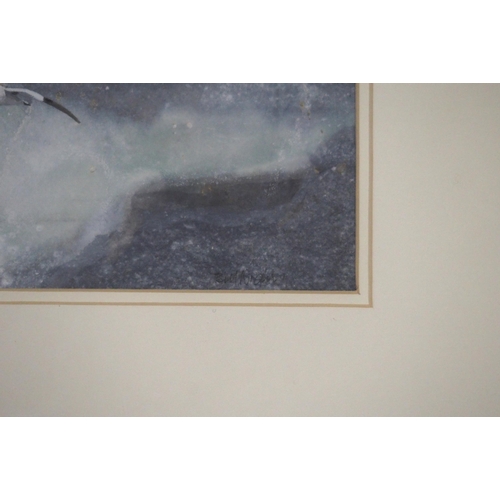 913A - BILL WRIGHT RSW RGI (SCOTTISH 1931-2016) ABOVE THE CLIFFS Watercolour, signed lower right,... 