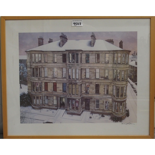 953 - GLASGOW CITY VIEWS A various lot comprising watercolours by Davis, Murphy, Maskell and McGuire,... 