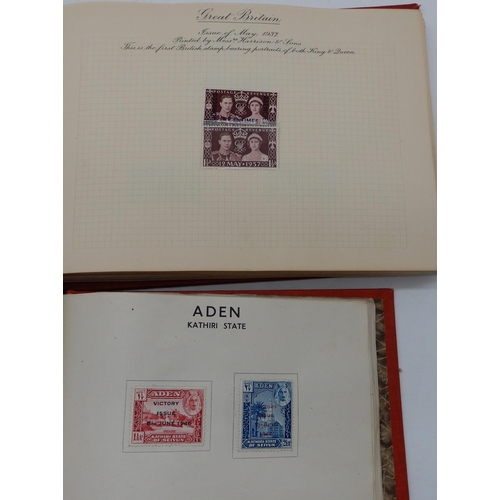 353 - A lot comprising The Victory Stamp Album by Dombey Bros Ltd, The Colonial & Dominion Postage Sta... 