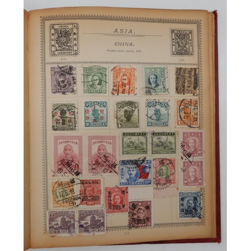 355 - A world stamp collection in with interesting U.S.A on sheets, Spain, Greece etc all periods covered