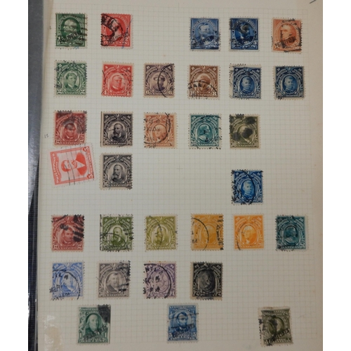 355 - A world stamp collection in with interesting U.S.A on sheets, Spain, Greece etc all periods covered