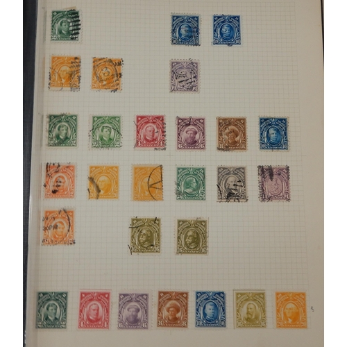 355 - A world stamp collection in with interesting U.S.A on sheets, Spain, Greece etc all periods covered