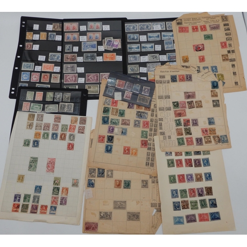 355 - A world stamp collection in with interesting U.S.A on sheets, Spain, Greece etc all periods covered