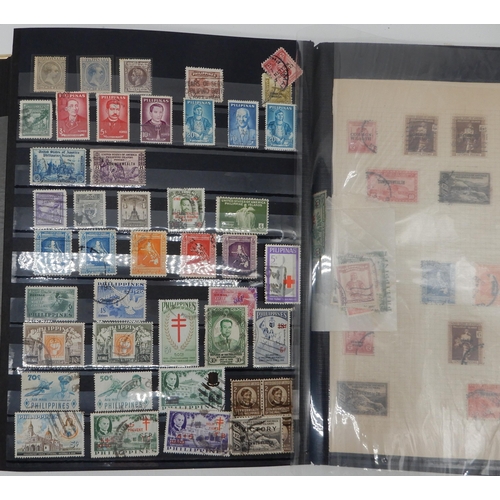 355 - A world stamp collection in with interesting U.S.A on sheets, Spain, Greece etc all periods covered