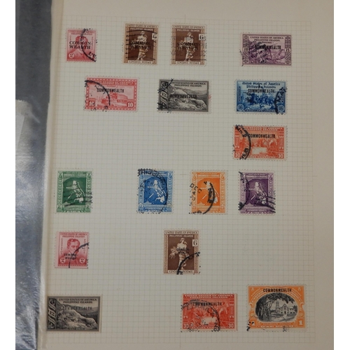 355 - A world stamp collection in with interesting U.S.A on sheets, Spain, Greece etc all periods covered