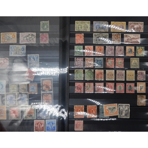 355 - A world stamp collection in with interesting U.S.A on sheets, Spain, Greece etc all periods covered