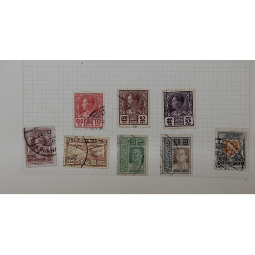 355 - A world stamp collection in with interesting U.S.A on sheets, Spain, Greece etc all periods covered