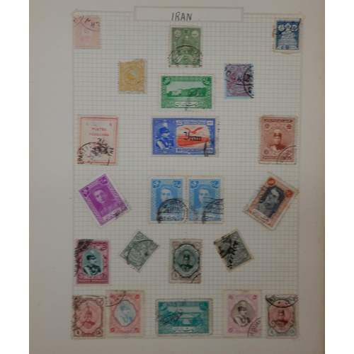 355 - A world stamp collection in with interesting U.S.A on sheets, Spain, Greece etc all periods covered