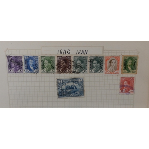 355 - A world stamp collection in with interesting U.S.A on sheets, Spain, Greece etc all periods covered