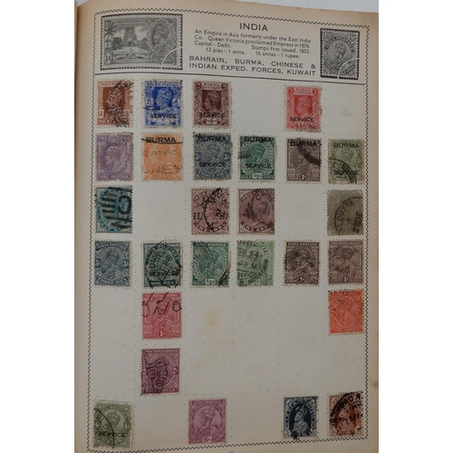 355 - A world stamp collection in with interesting U.S.A on sheets, Spain, Greece etc all periods covered