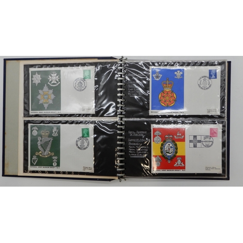 356 - A collection, in eight albums, of commemorative and definitive stamps in cylinder blocks including r... 