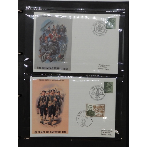 356 - A collection, in eight albums, of commemorative and definitive stamps in cylinder blocks including r... 