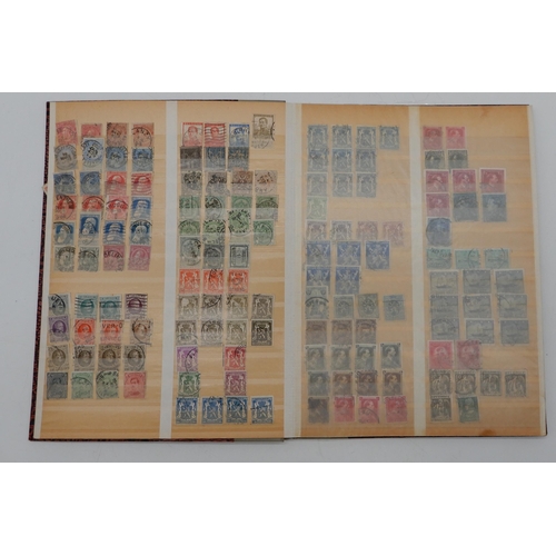 357 - Worldwide stamp collection in five albums and on stock cards. Many thousands of stamps included. Man... 