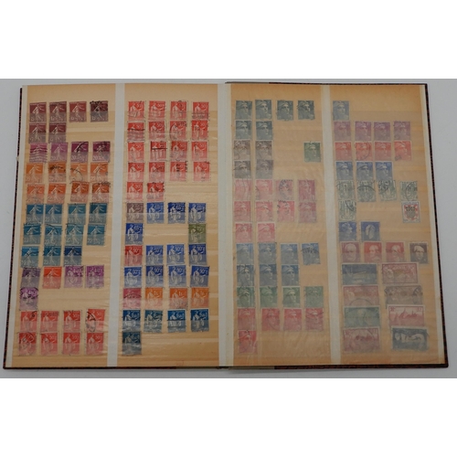 357 - Worldwide stamp collection in five albums and on stock cards. Many thousands of stamps included. Man... 