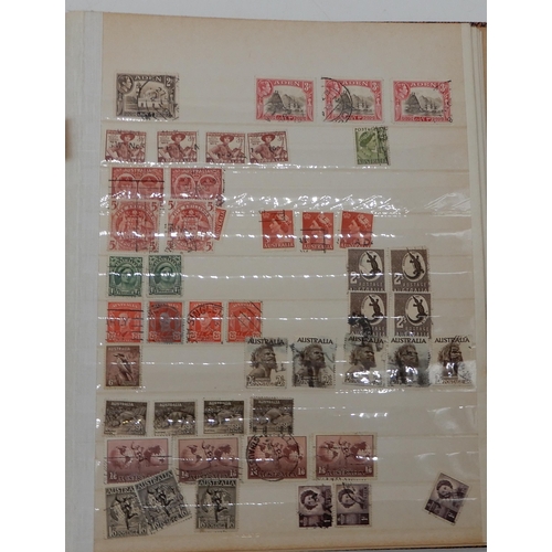 357 - Worldwide stamp collection in five albums and on stock cards. Many thousands of stamps included. Man... 