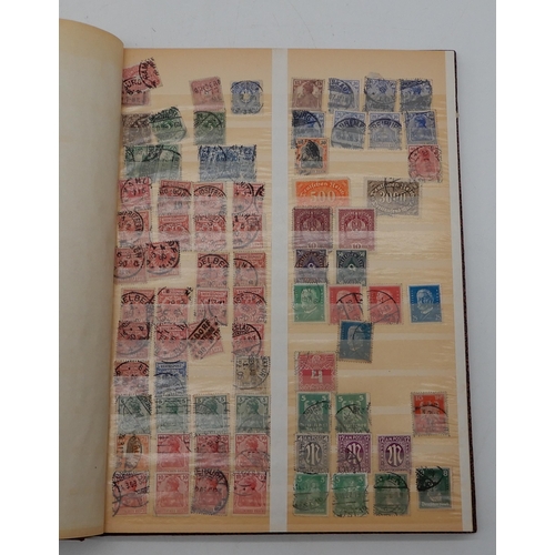 357 - Worldwide stamp collection in five albums and on stock cards. Many thousands of stamps included. Man... 