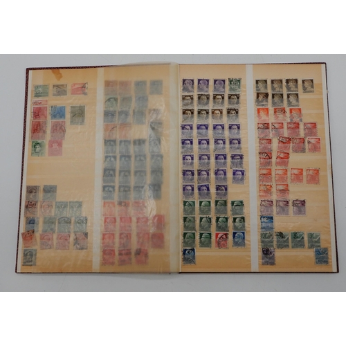 357 - Worldwide stamp collection in five albums and on stock cards. Many thousands of stamps included. Man... 