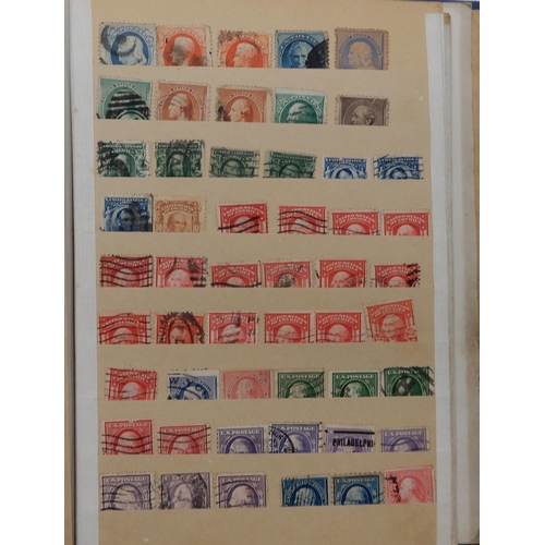 357 - Worldwide stamp collection in five albums and on stock cards. Many thousands of stamps included. Man... 