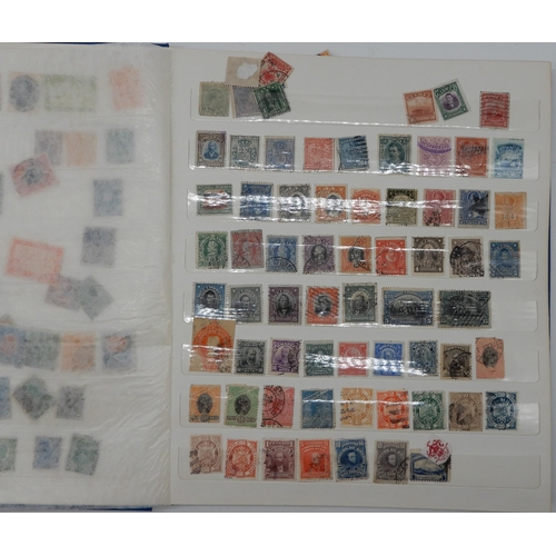 357 - Worldwide stamp collection in five albums and on stock cards. Many thousands of stamps included. Man... 