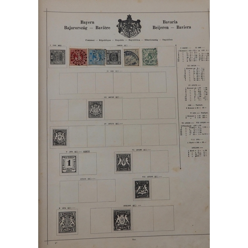 361 - An early  German Schaubek stamp album together with note book of stamps and loose examples